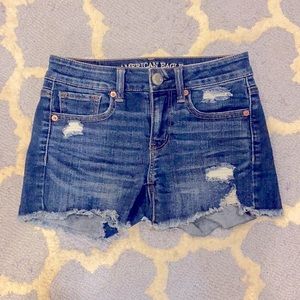 American Eagle Midi Denim Shorts